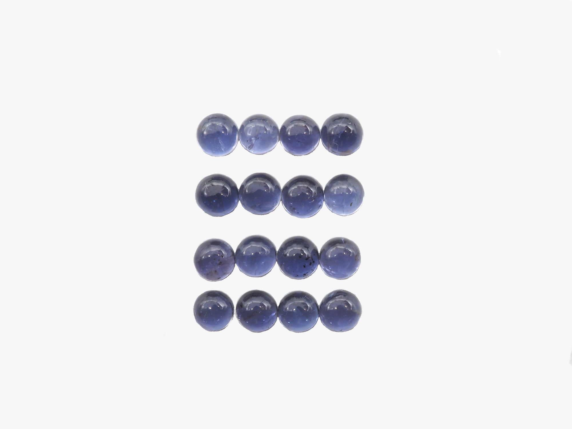 Iolite  4mm  Round  Cabs Approximately 4.63 Carat