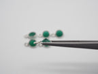 Green Onyx Silver Bezel 6 mm, Single Connector, Approximately 6.40 carat (GTG-SBO-15)