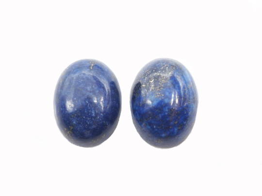 Lapis Cabs Oval 20x15mm Approximately 35.88 Carat, 2 Pieces