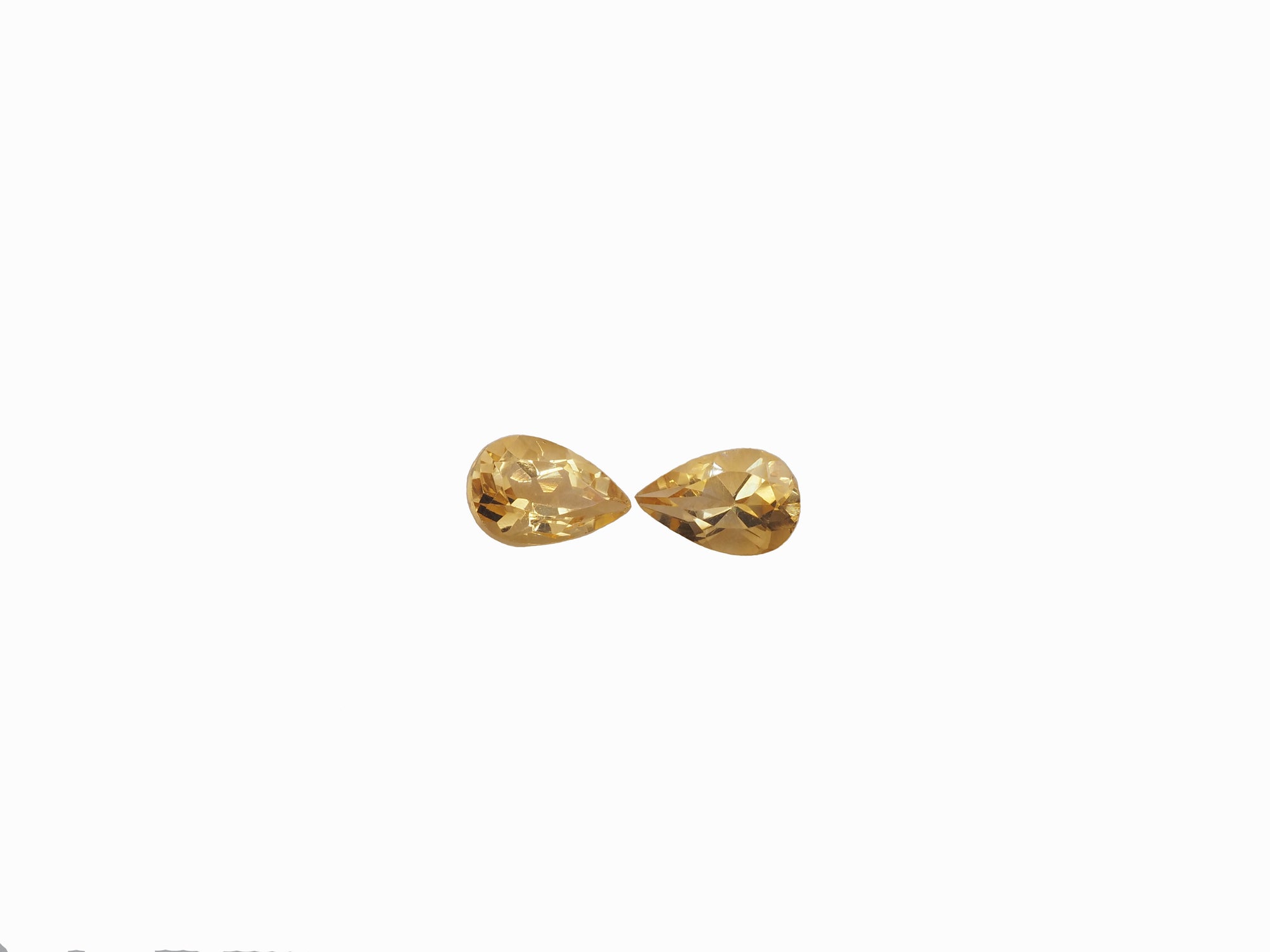 Citrine Pear Shape 9x6mm matching pair Approximately 2.50 Carat