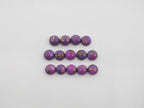 Purple Copper Turquoise Round Cabochon 5mm, 14 pieces, Approximately 7 Carat (GTG-PT-11)