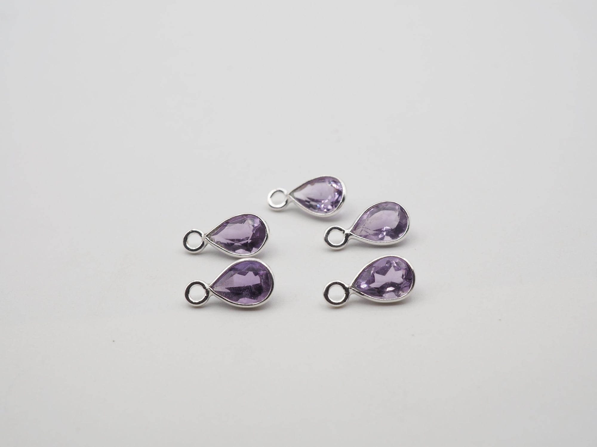 7x5mm Amethyst Bezel, Gemstone Connector, Amethyst Bezel, Amethyst  Charm
