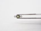 6x4mm Peridot Silver Bezel, Double Connector, Peridot Bezel, Peridot Charm