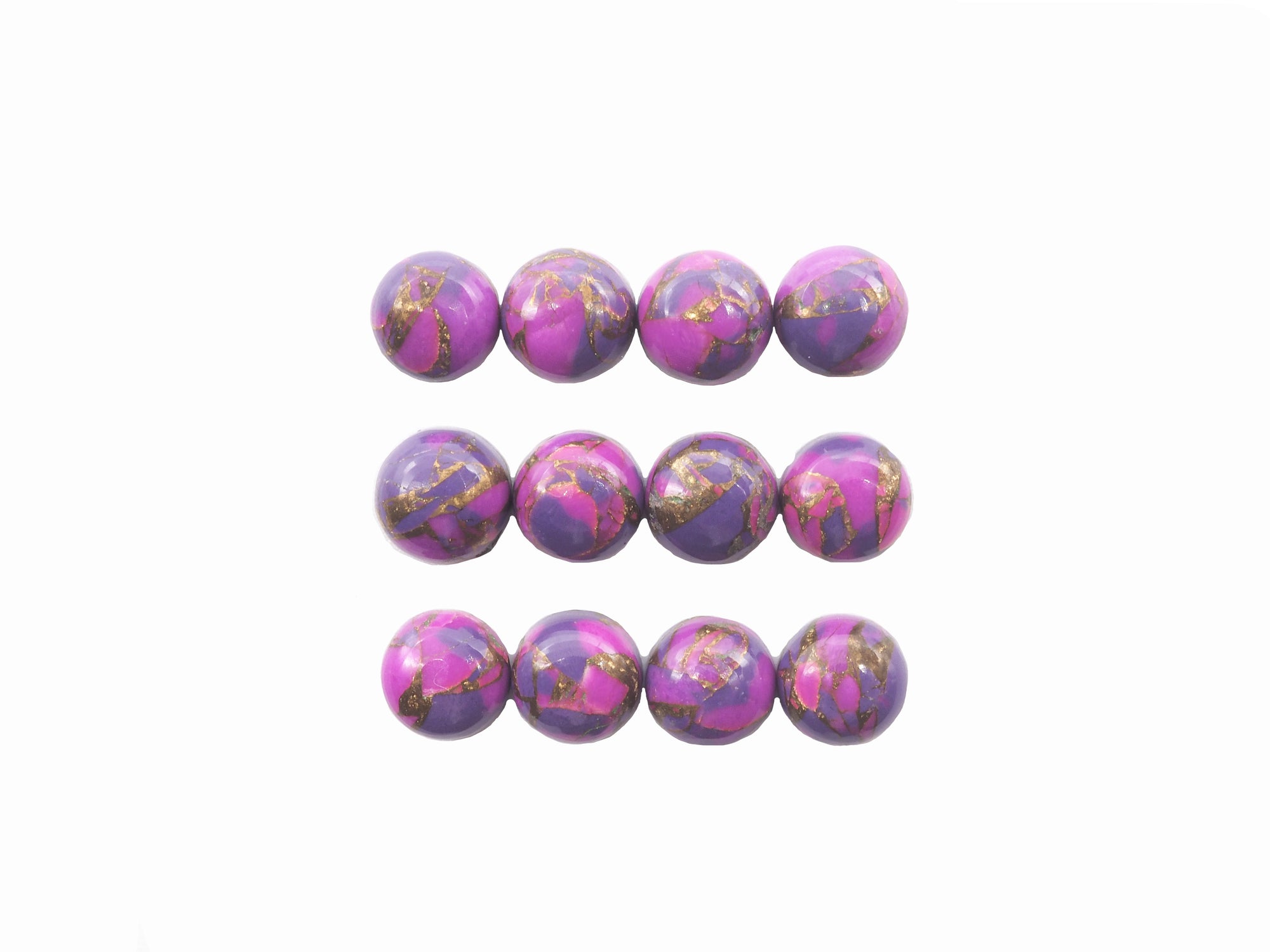 Purple Copper Turquoise Cabs Round 6mm  Approximately 7.74 Carat
