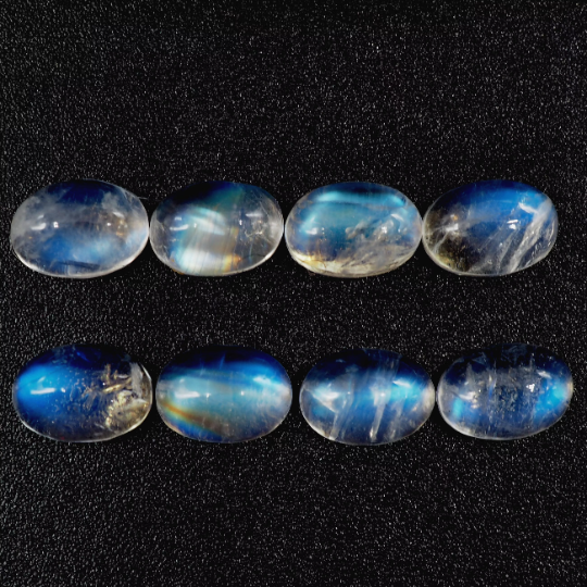 Rainbow Moonstone Cabs Oval  7 x 5 mm Approximately 7.73 Carat