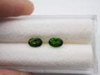 Chrome Diopside Oval Shape 6 x 4 mm Approximately 0.86 Carat, 2 Pieces