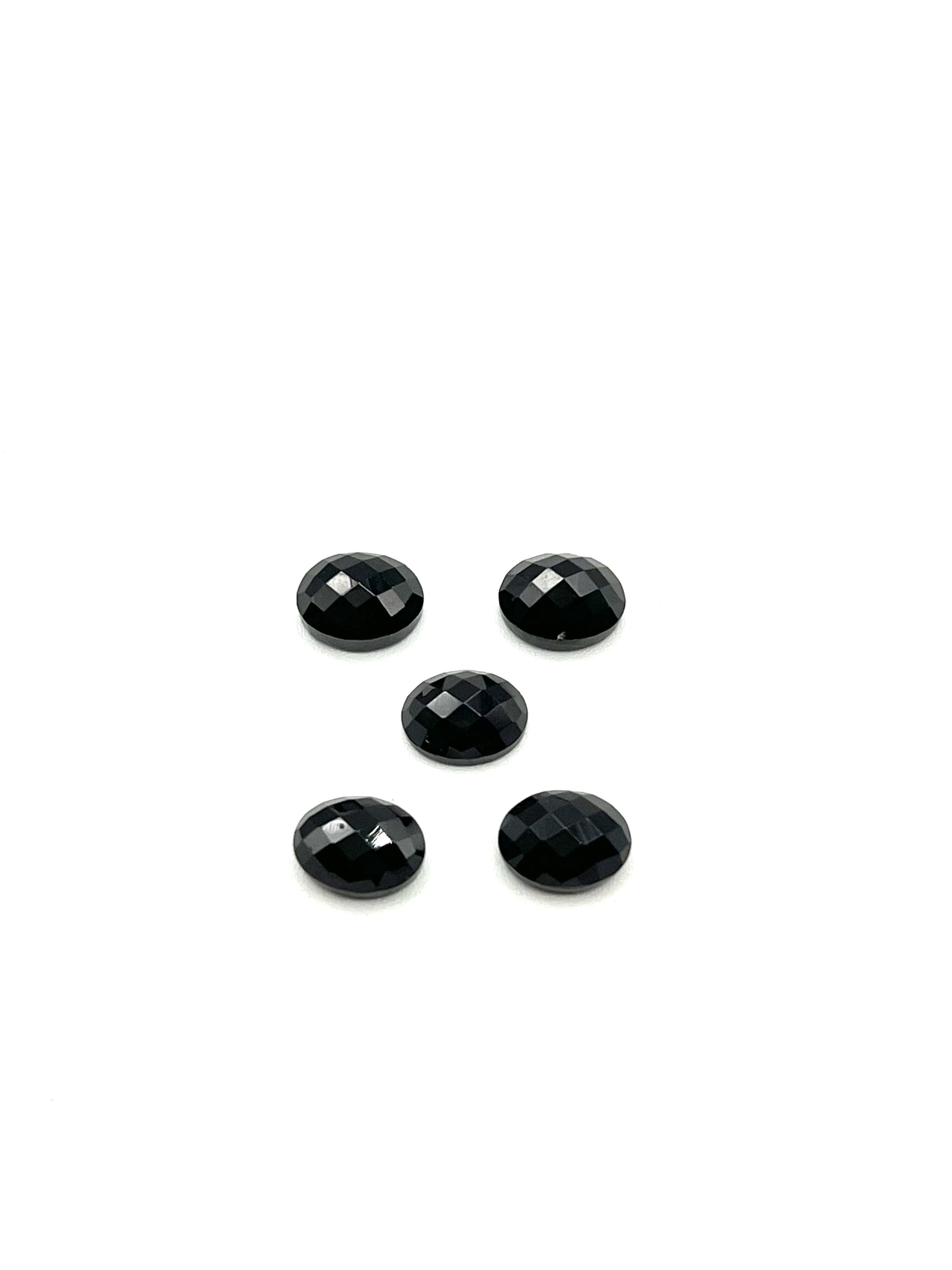 Rose Cut Black Spinel Oval  9x7mm Approximately 11 Carat