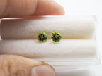 Peridot Round Shape 5 mm Matching Pair Approximately 0.92 Carat