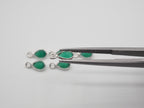 Green Onyx Silver Bezel 6x4 mm, Single Connector, Approximately 5.23 carat (GTG-SBO-4)