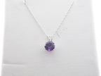 10K White Gold Amethyst Stud and Pendant,