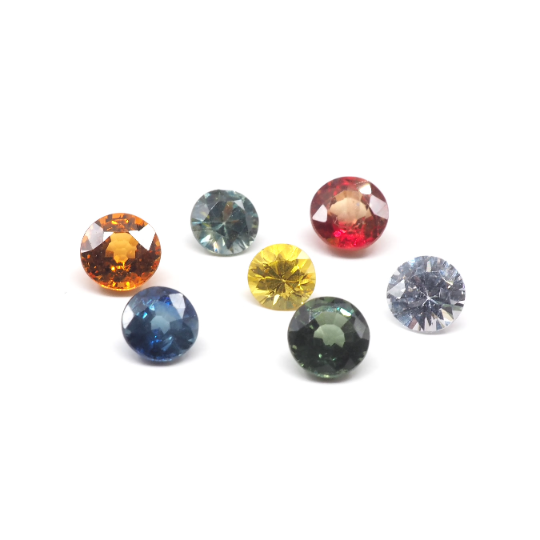 Fancy Sapphire Round Shape 3.5 mm - 4.30 mm Approximately 2.22 Carat
