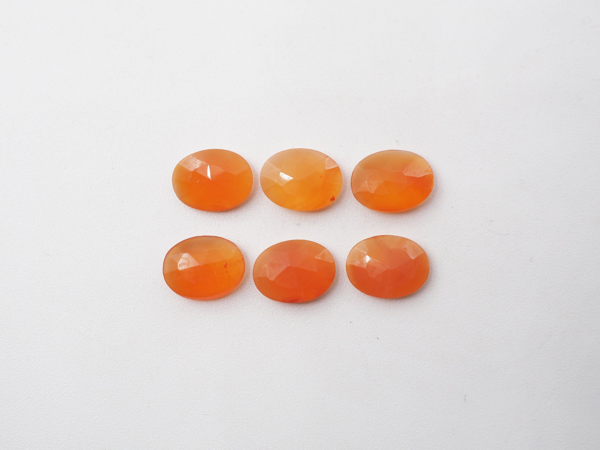 Rose Cut Carnelian Oval   8x6mm Approximately  5.92 Carat
