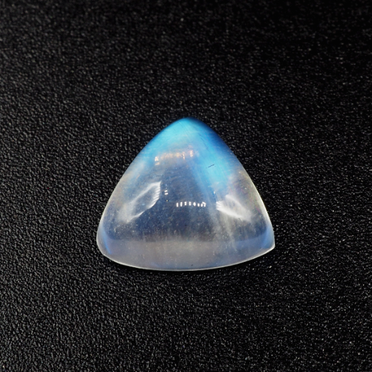 Rainbow Moonstone Trillion Shape  10 x 10.5 x 4.5 mm Single Piece Approximately 3.08 Carat