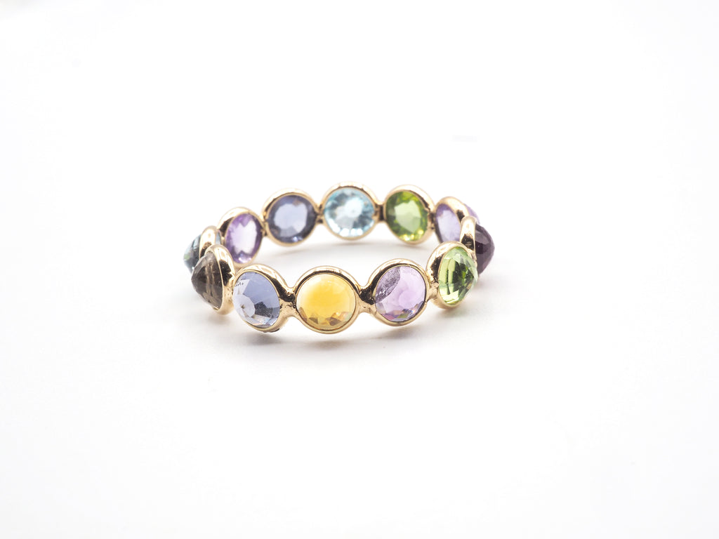 14K Yellow Gold  Mix Gemstone Ring