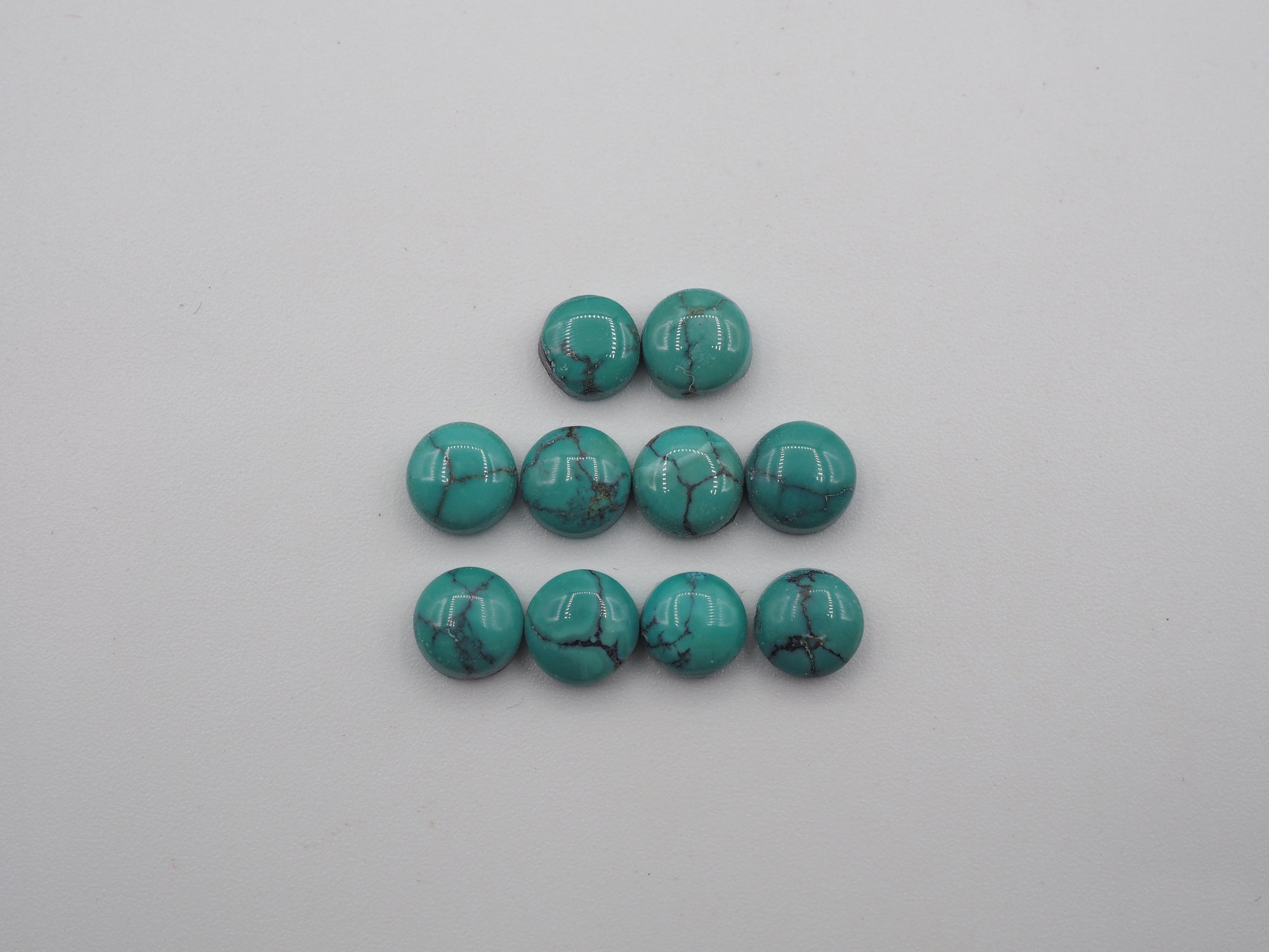 Natural Blue  Turquoise Cabs 6mm Approximately 7.5 Carat