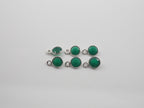 Green Onyx Silver Bezel 6 mm, Single Connector, Approximately 6.40 carat (GTG-SBO-15)