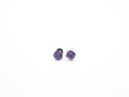 10K White Gold Amethyst Stud and Pendant,