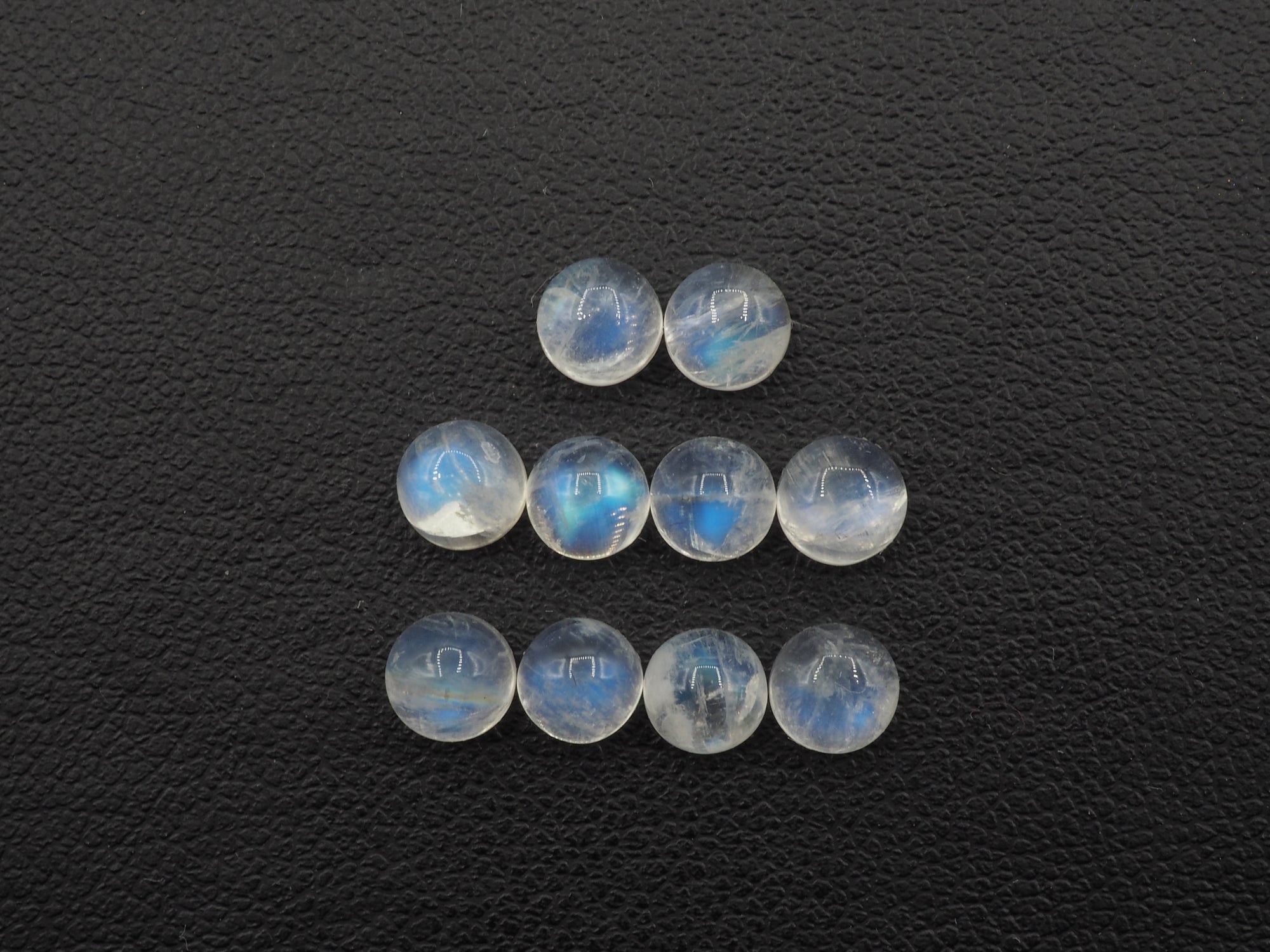 Rainbow Moonstone Cabs Round  5 mm Approximately 5.74 Carat