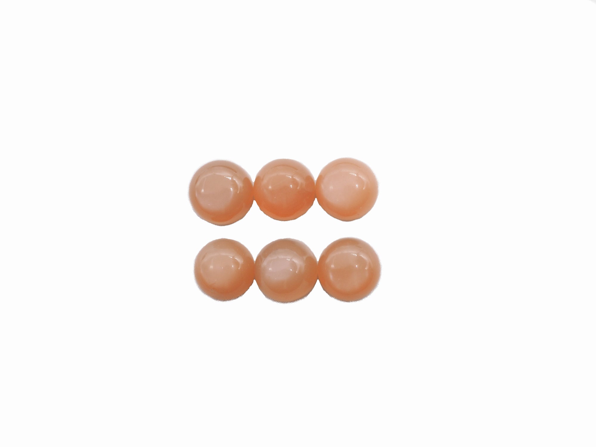 Peach Moonstone Cabs  7mm  Approximately 8.77 carat
