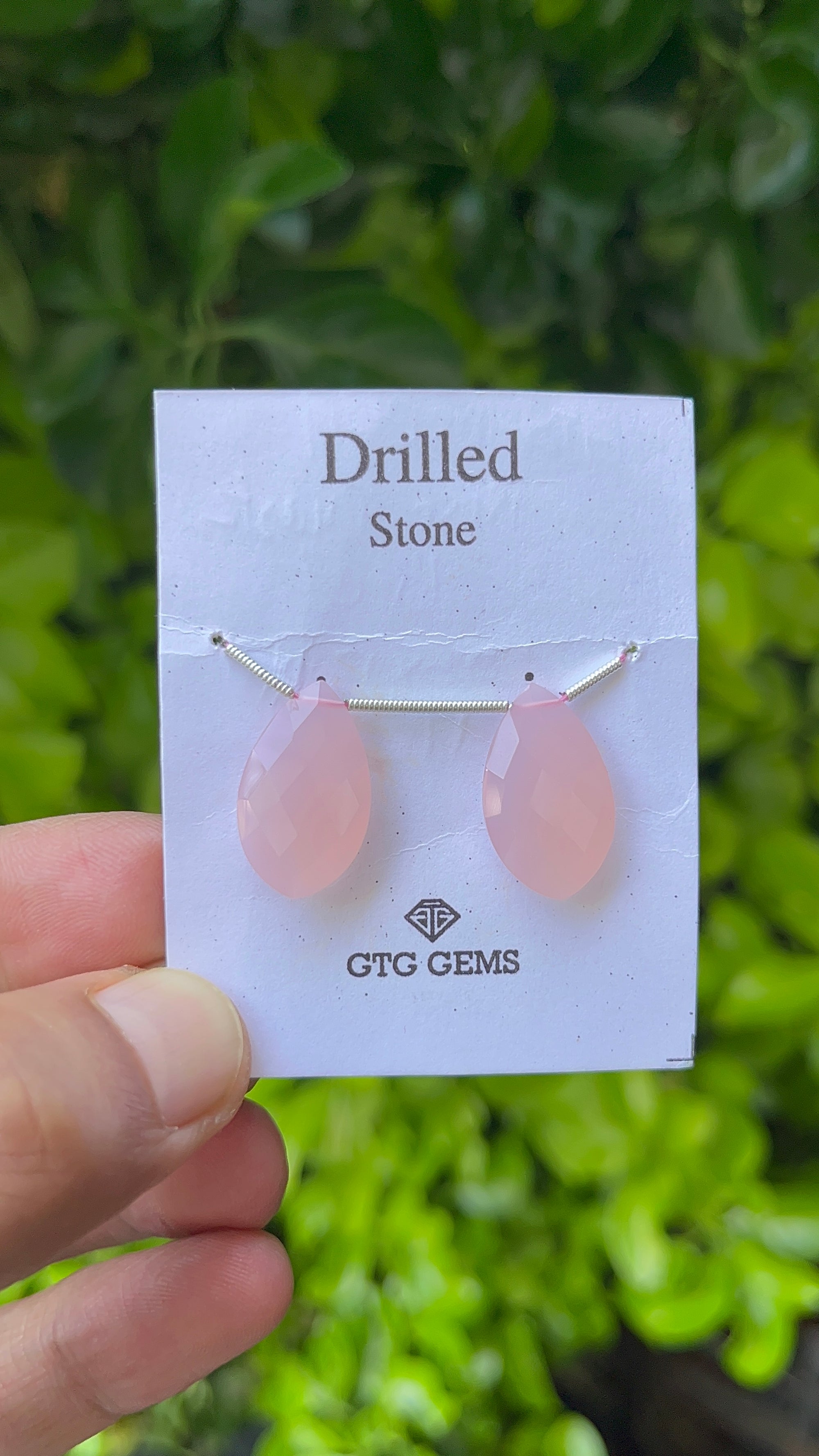 Drilled Rose Quartz Approximately 15 Carat, 20x12mm