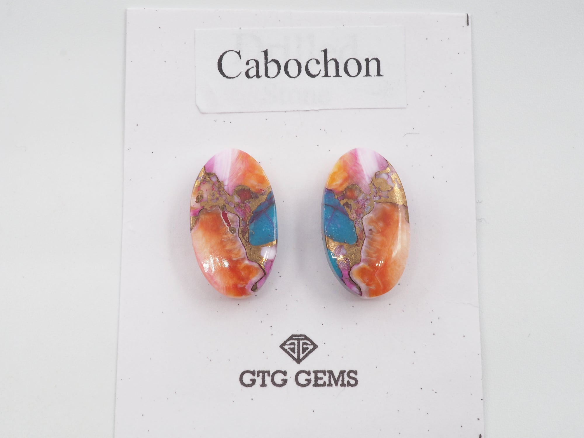 Oyster Turquoise Matching Pair Cabs Approximately 20.70 Carat