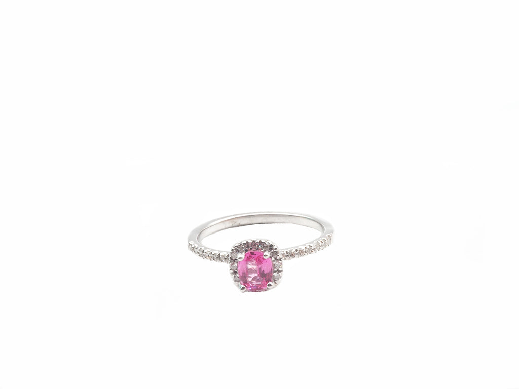 14K Yellow White Gold  Spinel with Diamond Ring