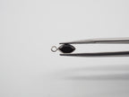 Black Onyx Silver Bezel 7x4mm, Single Connector, Black Onyx Charm