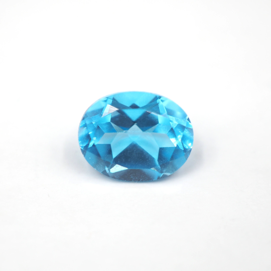 Blue Topaz Oval Shape 10 x 8 x 5.3 mm Single Piece Approximately 3.28 Carat