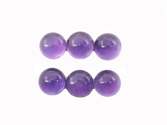 Amethyst Cabs Round 10 mm Approximately 21.56 Carat