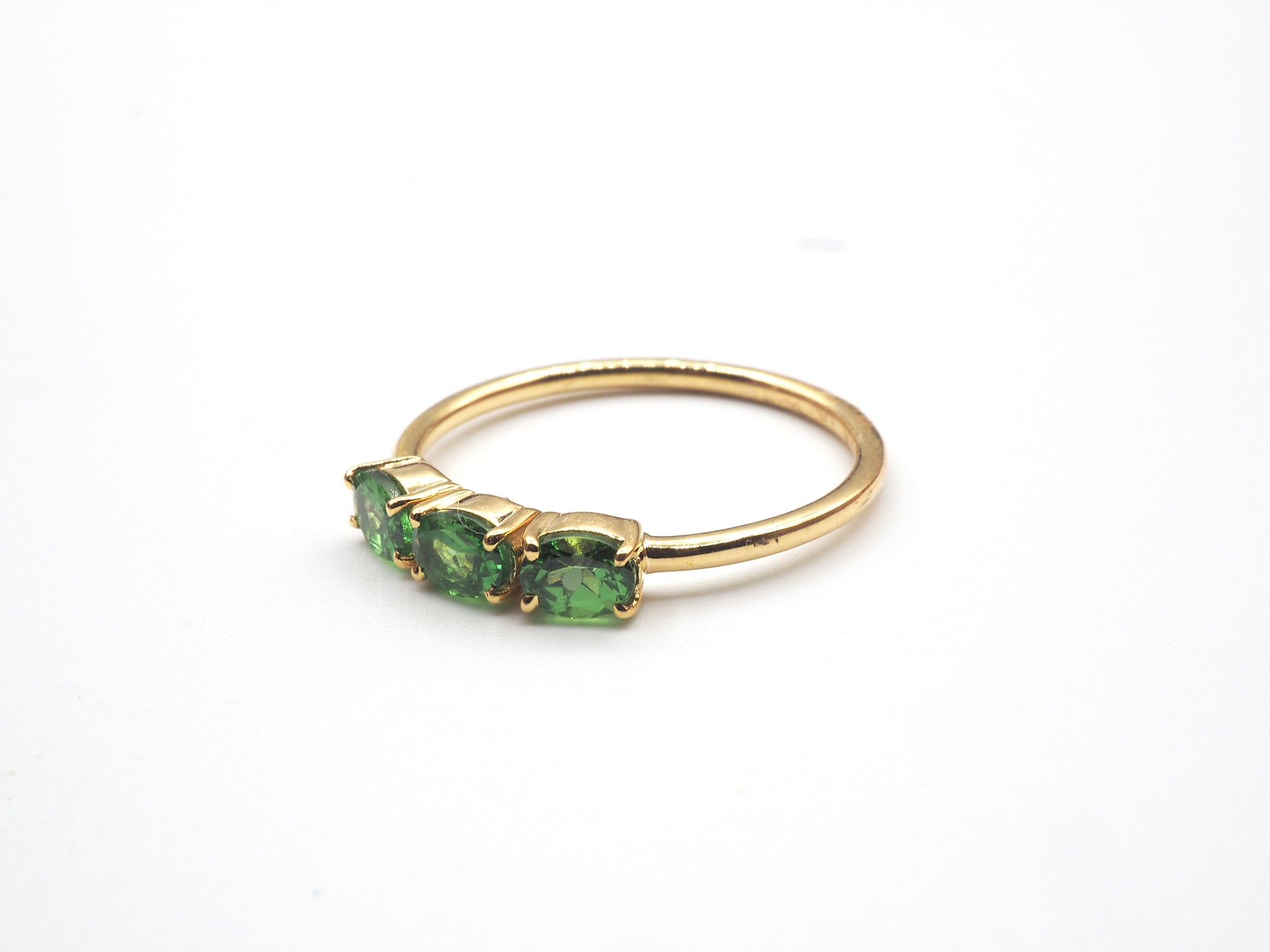 18K Yellow Gold Tsavorite Garnet Ring