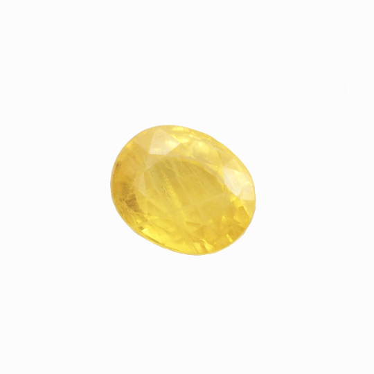 Yellow Sapphire Oval Shape 9.5x8x5 mm Single Piece Approximately 4.08 Carat