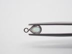 Labradorite Silver Bezel 8x6mm, Single Connector, Labradorite Charm