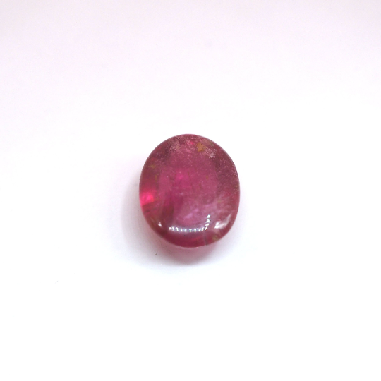 Rubellite Oval Cabochon 10.5 x 8.5 mm Single Piece Approximately 3.22 Carat