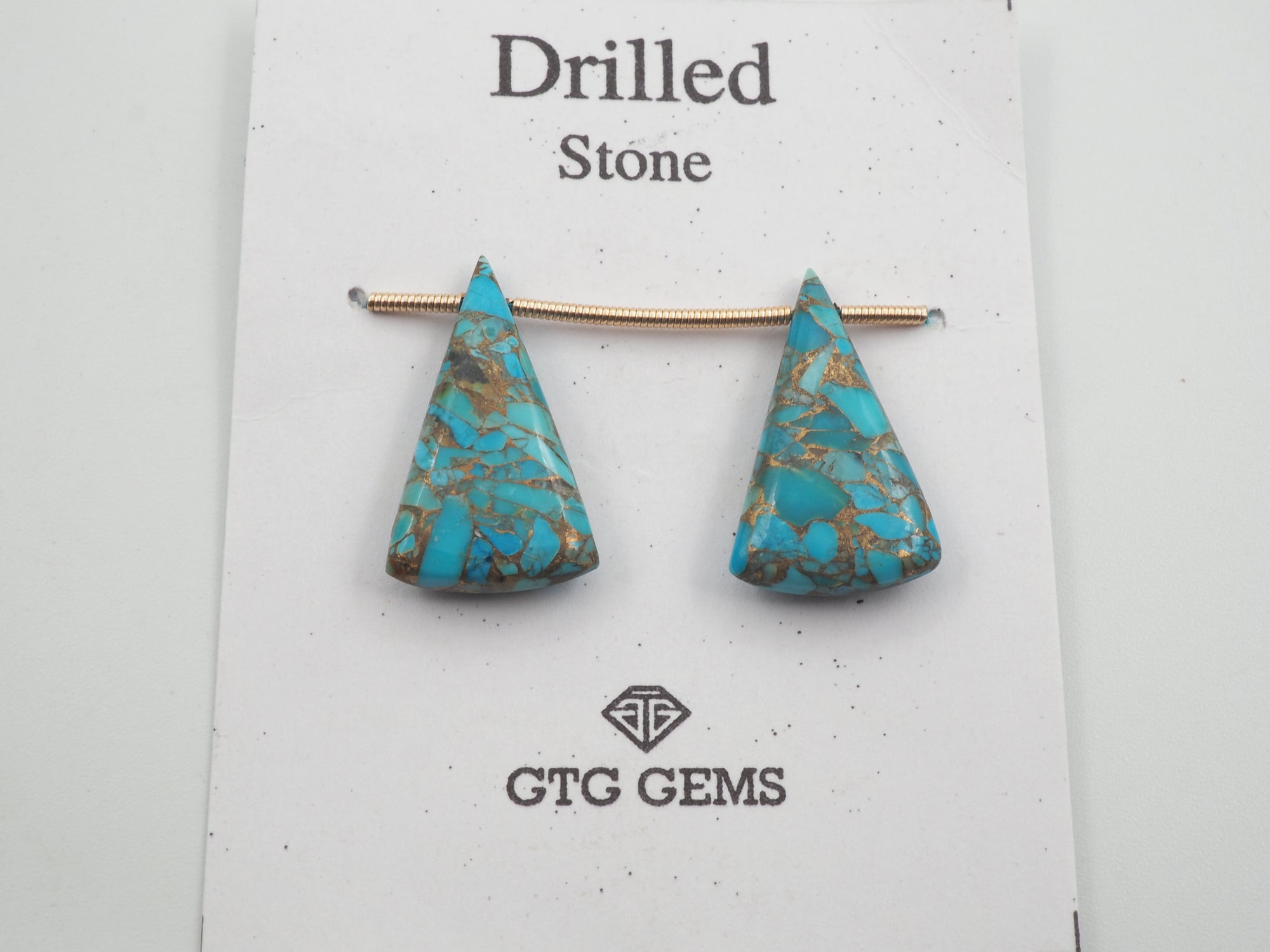 Drilled Turquoise 22x12mm Approximately 14 Carat