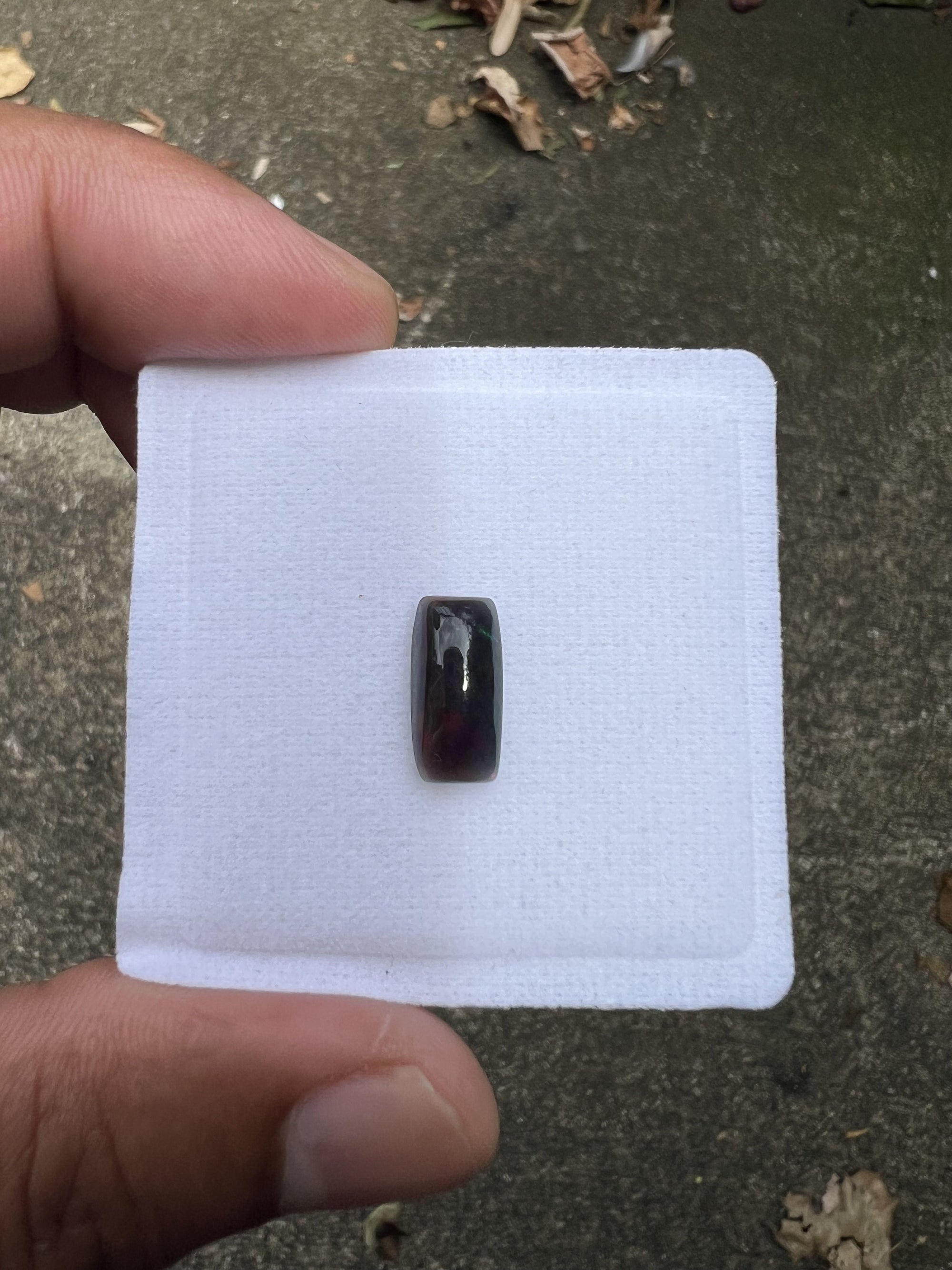 Ethiopian Black Opal 3.7x6.8x4.4mm Approximately 2.03Carat