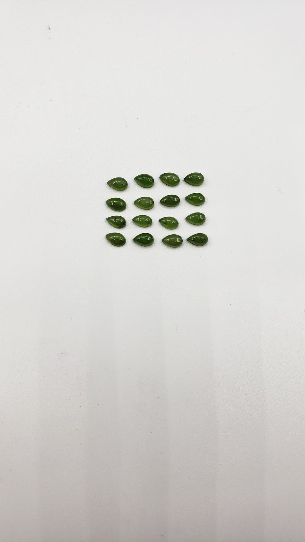 Natural Jade Teardrop Shape Cabs 3x5mm Approximately 3.57 Carat