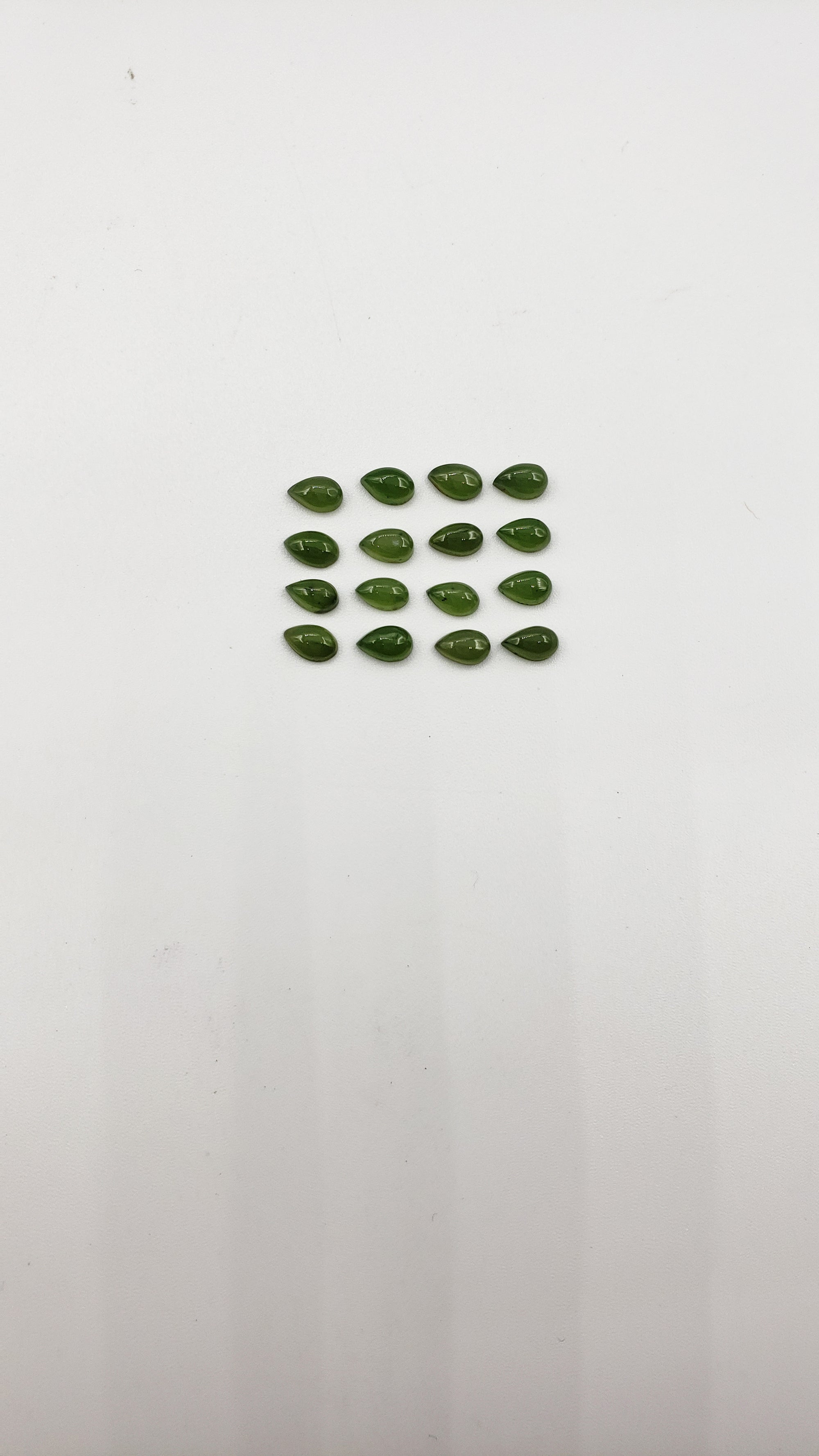 Natural Jade Teardrop Shape Cabs 3x5mm Approximately 3.57 Carat