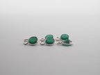 Green Onyx Silver Bezel 6 mm, Single Connector, Approximately 6.40 carat (GTG-SBO-15)