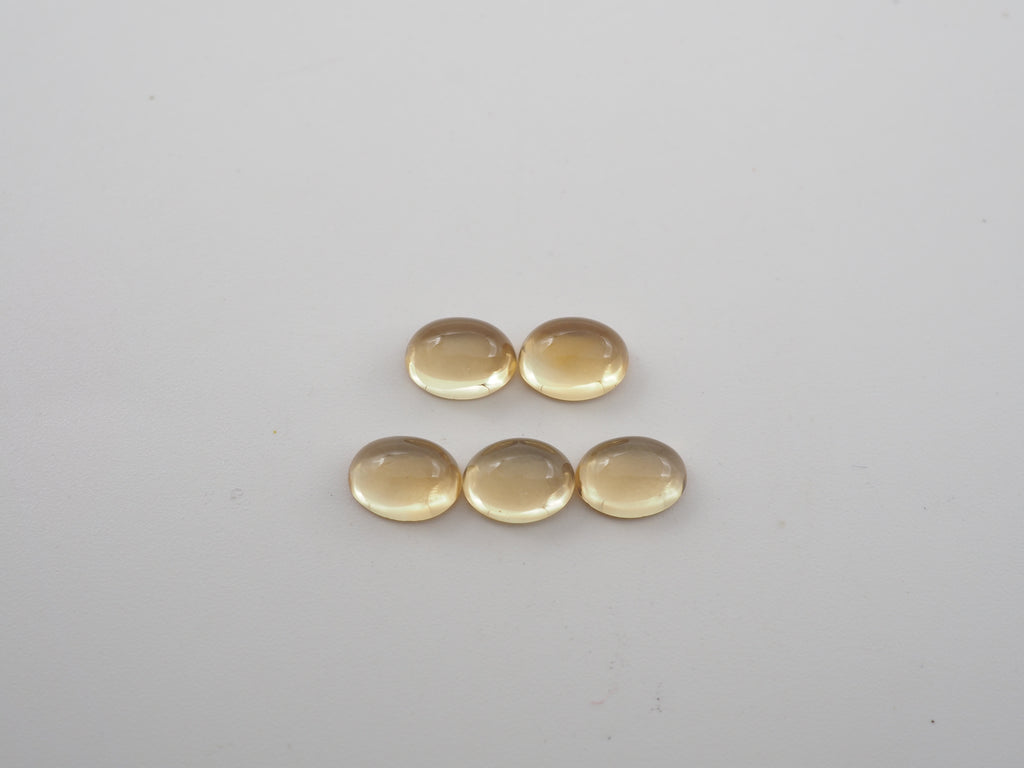 Citrine Cabochon  Oval 8x6 mm Approximately 6 Carat, 5 Pieces (GTG-CT-40)
