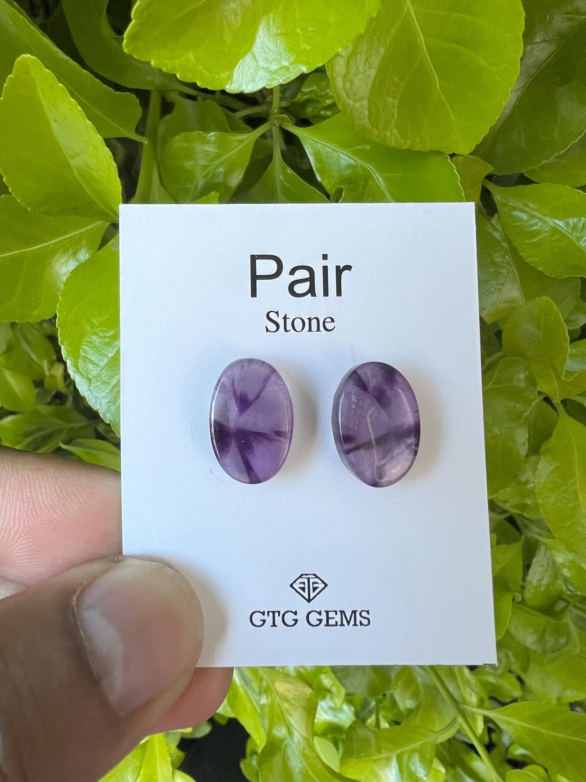 Star Amethyst Matching Pair Cabochon Approximately 15 Carat