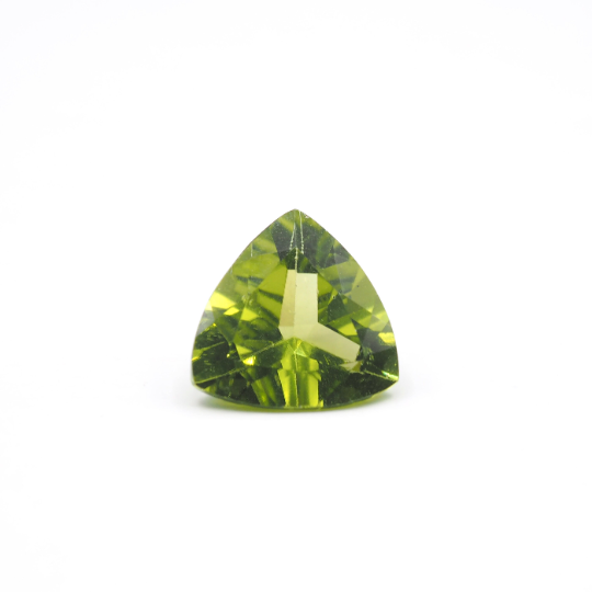 Peridot Trillion Shape 10 x 10 mm Single Piece Approximately 3.84 Carat (GTG-P-82)