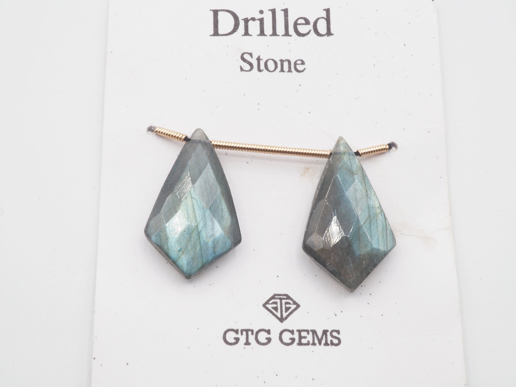 Drilled Labradorite, Faceted Labradorite Drop 22x13mm Approximately 17 Carat