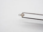 Labradorite Silver Bezel 4x4mm, Single Connector, Labradorite Charm