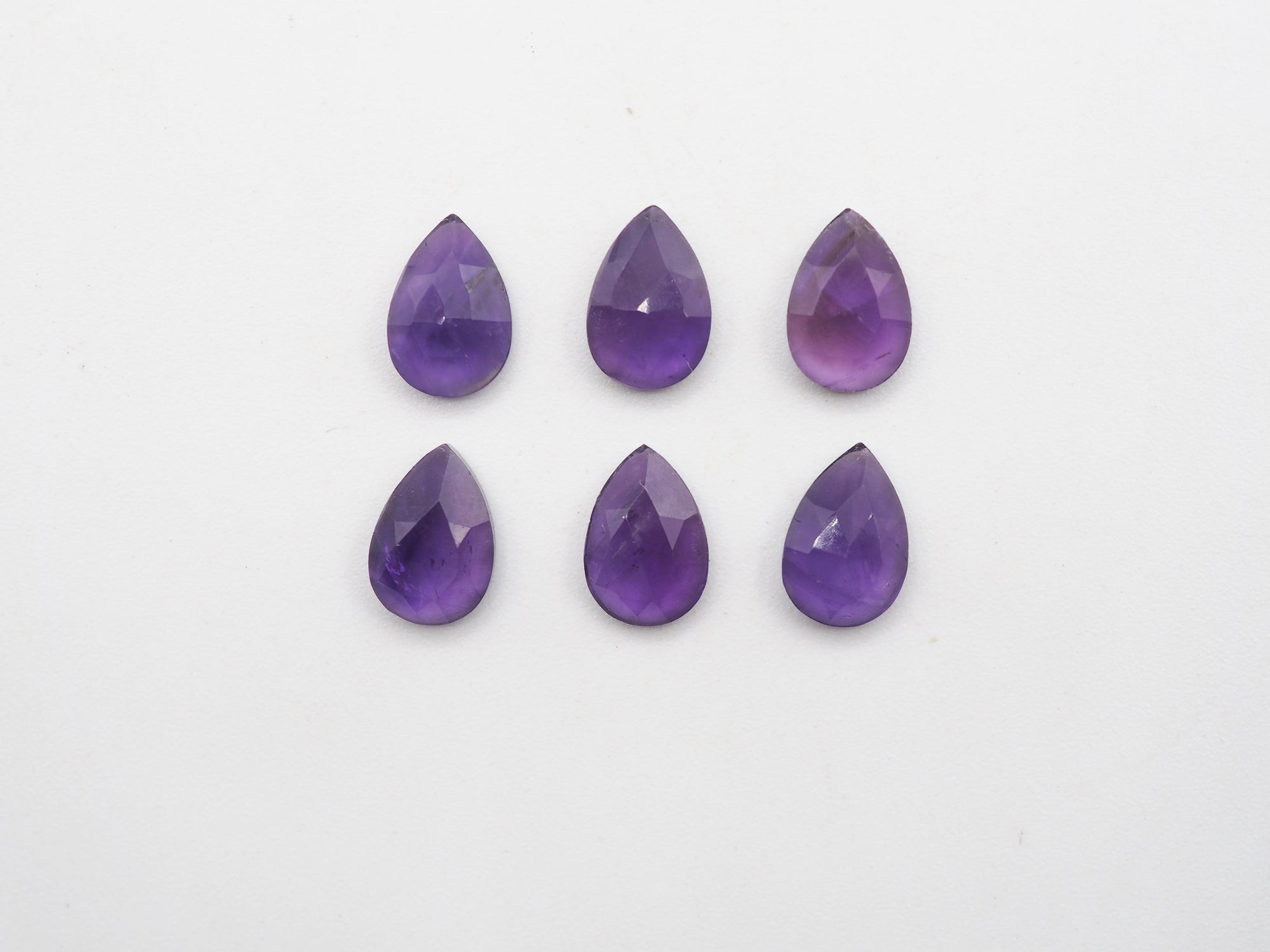 Rose cut Amethyst  tear drop 9x6mm Approximately 6.7 Carat