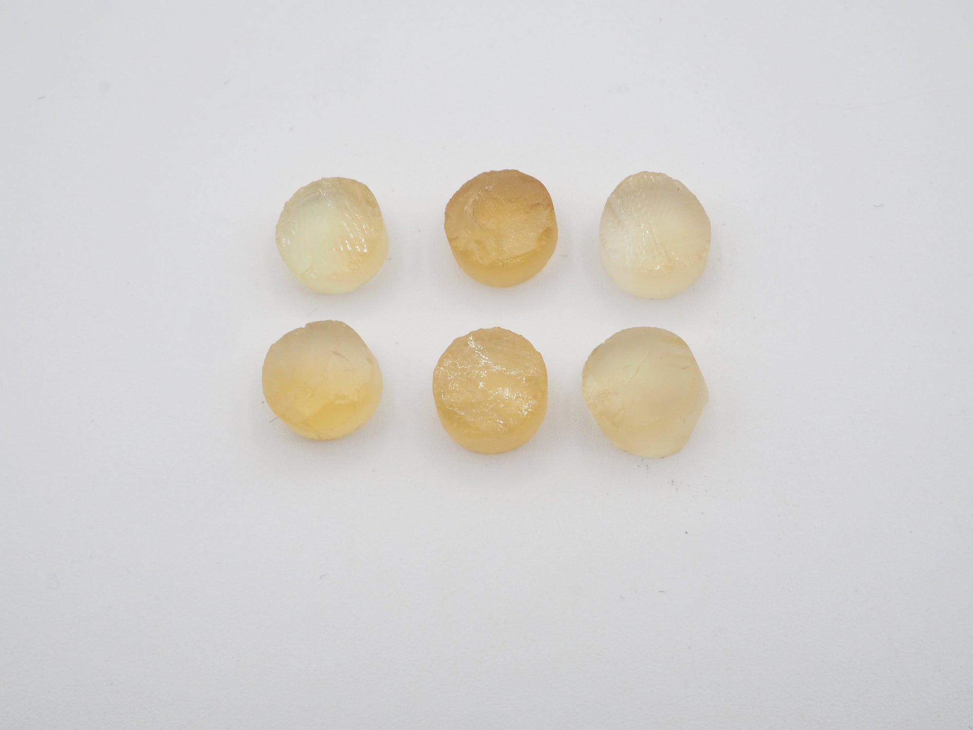 Natural Round Citrine  Raw Rough Slice bottom flat, 8mm  Approximately  15.38 Carat
