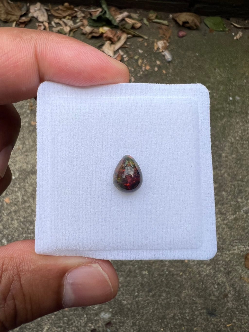 Ethiopian Black Opal 10.42x8.44x5.24mm Approximately 1.74 Carat