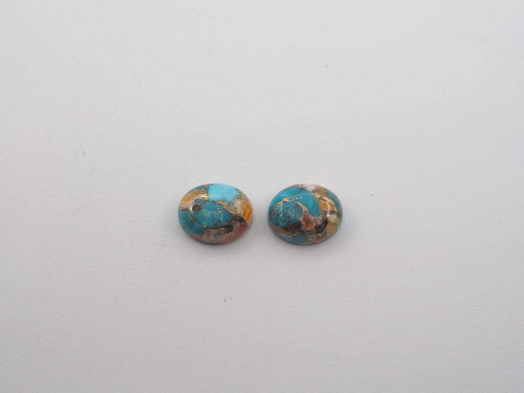 Oyster Copper Turquoise Cabochon Oval 10x8 mm Approximately 5.80 Carat (GTG-OT-33)
