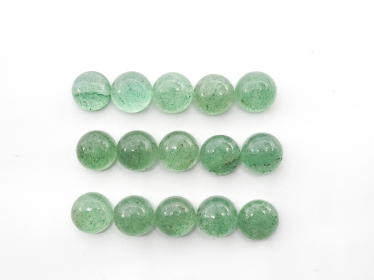 Green Aventurine  Cabs  7mm Approximately 22.43 Carat