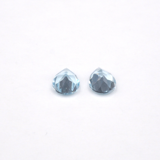Aquamarine Pear Shape 8x6 mm Matching Pair Approximately 1.85 Carat