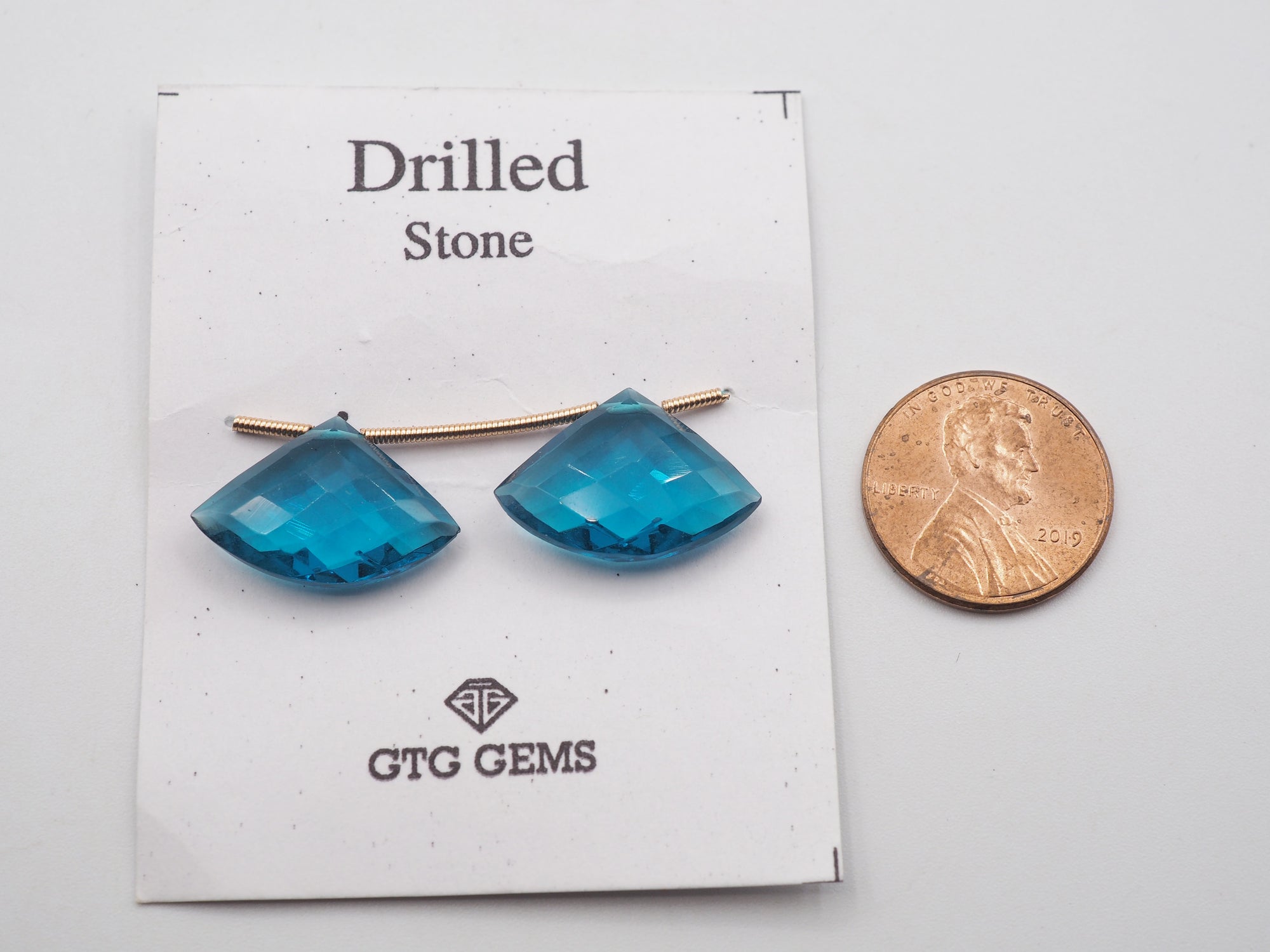 Drilled London Blue Topaz Hydro 22x13mm Approximately 19 Carat